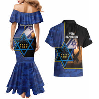 Yom HaZikaron Israel Couples Matching Mermaid Dress and Hawaiian Shirt We Will Always Remember Camouflage Style