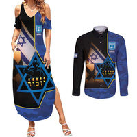 Yom HaZikaron Israel Couples Matching Summer Maxi Dress and Long Sleeve Button Shirt We Will Always Remember Camouflage Style