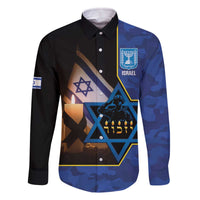 Yom HaZikaron Israel Family Matching Off The Shoulder Long Sleeve Dress and Hawaiian Shirt We Will Always Remember Camouflage Style