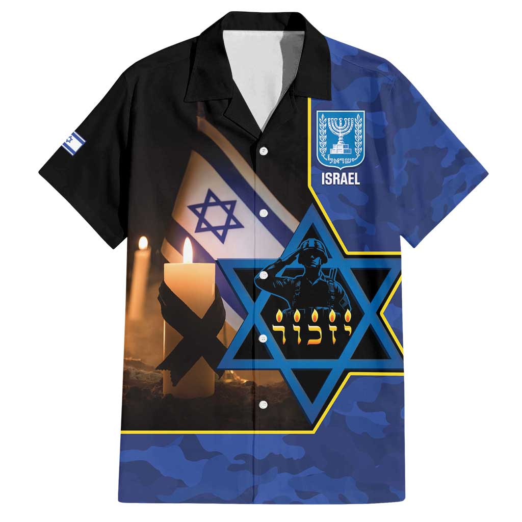 Yom HaZikaron Israel Family Matching Off Shoulder Maxi Dress and Hawaiian Shirt We Will Always Remember Camouflage Style