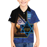 Yom HaZikaron Israel Family Matching Off Shoulder Maxi Dress and Hawaiian Shirt We Will Always Remember Camouflage Style