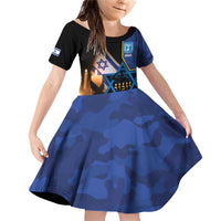 Yom HaZikaron Israel Family Matching Off Shoulder Short Dress and Hawaiian Shirt We Will Always Remember Camouflage Style
