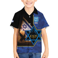 Yom HaZikaron Israel Family Matching Short Sleeve Bodycon Dress and Hawaiian Shirt We Will Always Remember Camouflage Style