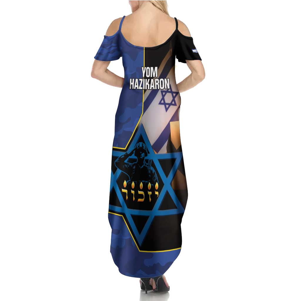 Yom HaZikaron Israel Family Matching Summer Maxi Dress and Hawaiian Shirt We Will Always Remember Camouflage Style