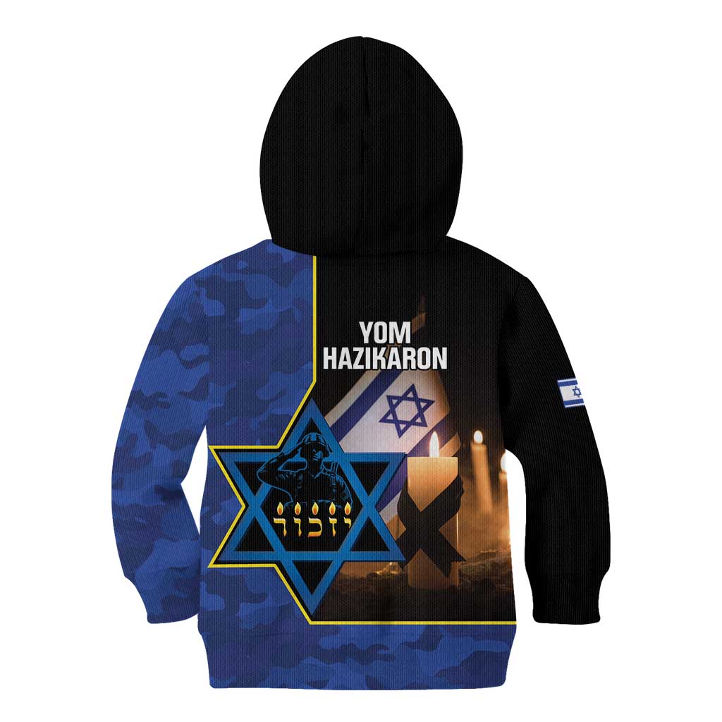Yom HaZikaron Israel Kid Hoodie We Will Always Remember Camouflage Style