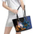 Yom HaZikaron Israel Leather Tote Bag We Will Always Remember Camouflage Style