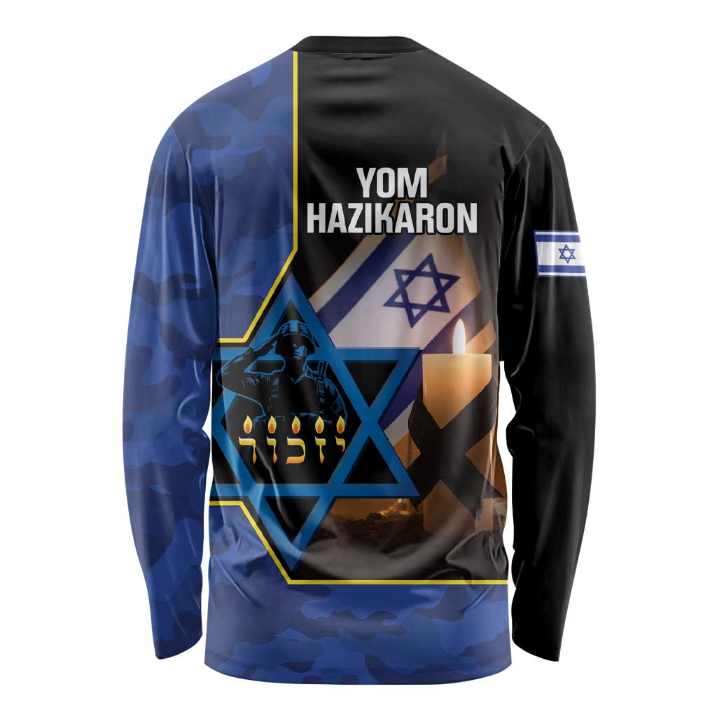 Yom HaZikaron Israel Long Sleeve Shirt We Will Always Remember Camouflage Style
