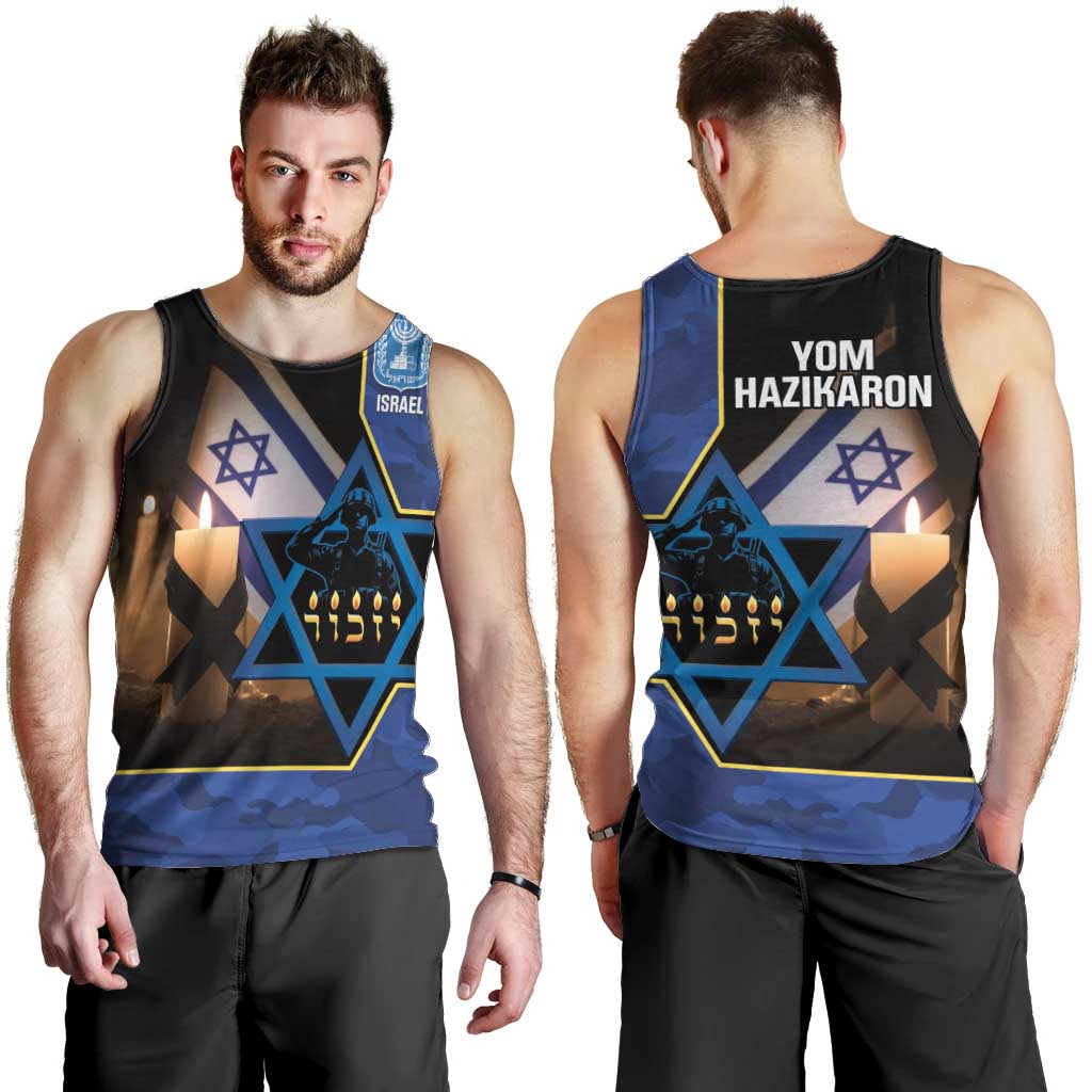 Yom HaZikaron Israel Men Tank Top We Will Always Remember Camouflage Style