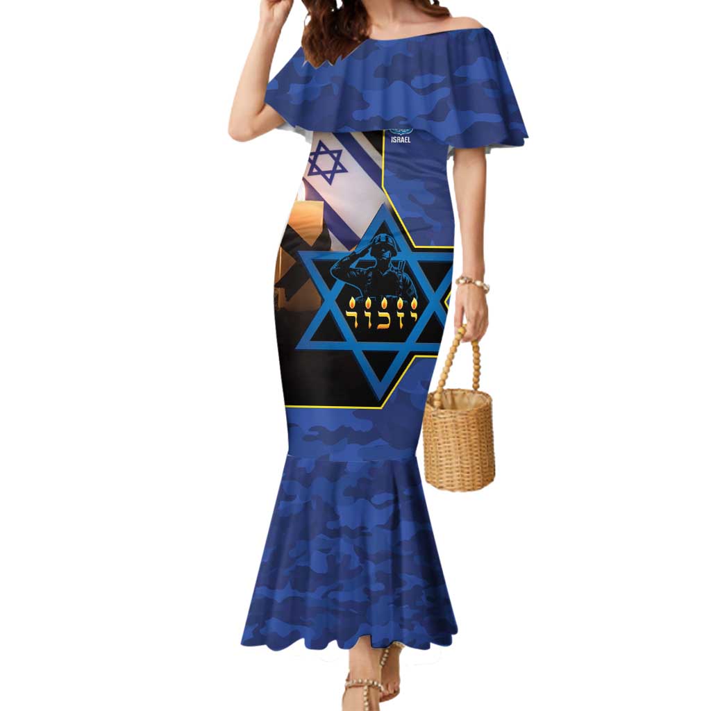 Yom HaZikaron Israel Mermaid Dress We Will Always Remember Camouflage Style