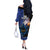 Yom HaZikaron Israel Off The Shoulder Long Sleeve Dress We Will Always Remember Camouflage Style