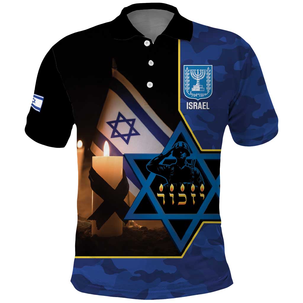 Yom HaZikaron Israel Polo Shirt We Will Always Remember Camouflage Style