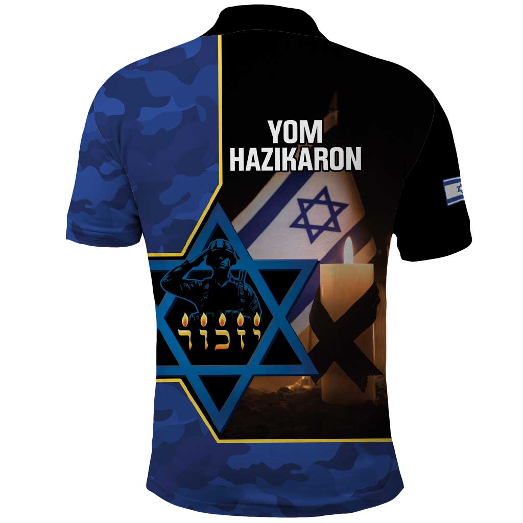 Yom HaZikaron Israel Polo Shirt We Will Always Remember Camouflage Style