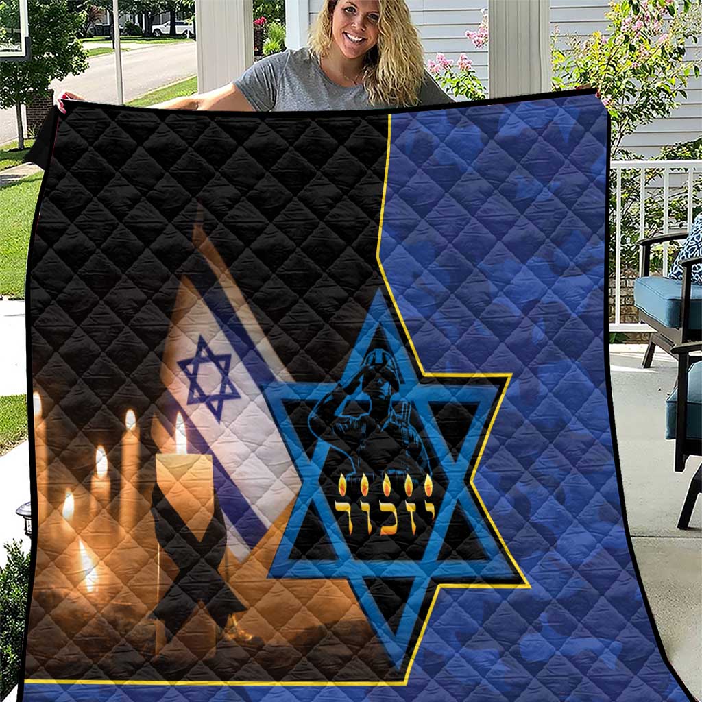 Yom HaZikaron Israel Quilt We Will Always Remember Camouflage Style