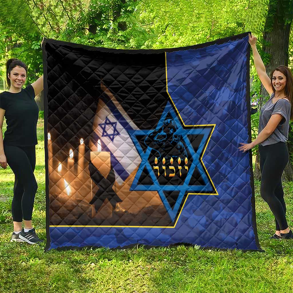 Yom HaZikaron Israel Quilt We Will Always Remember Camouflage Style