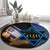 Yom HaZikaron Israel Round Carpet We Will Always Remember Camouflage Style