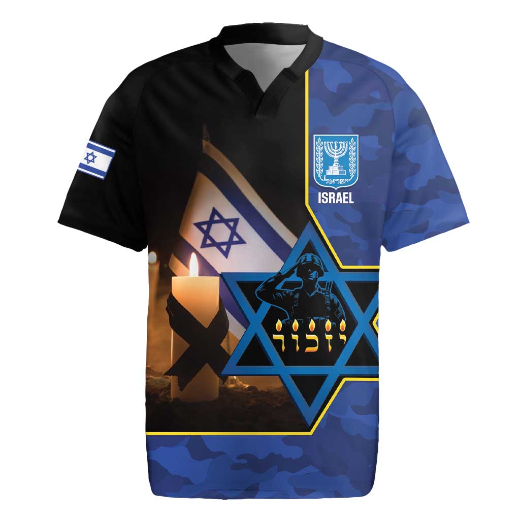 Yom HaZikaron Israel Rugby Jersey We Will Always Remember Camouflage Style