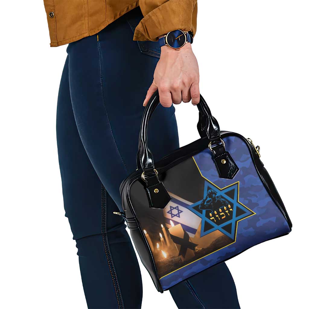 Yom HaZikaron Israel Shoulder Handbag We Will Always Remember Camouflage Style