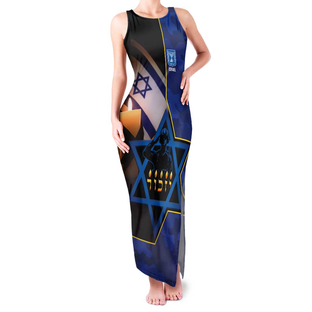 Yom HaZikaron Israel Tank Maxi Dress We Will Always Remember Camouflage Style