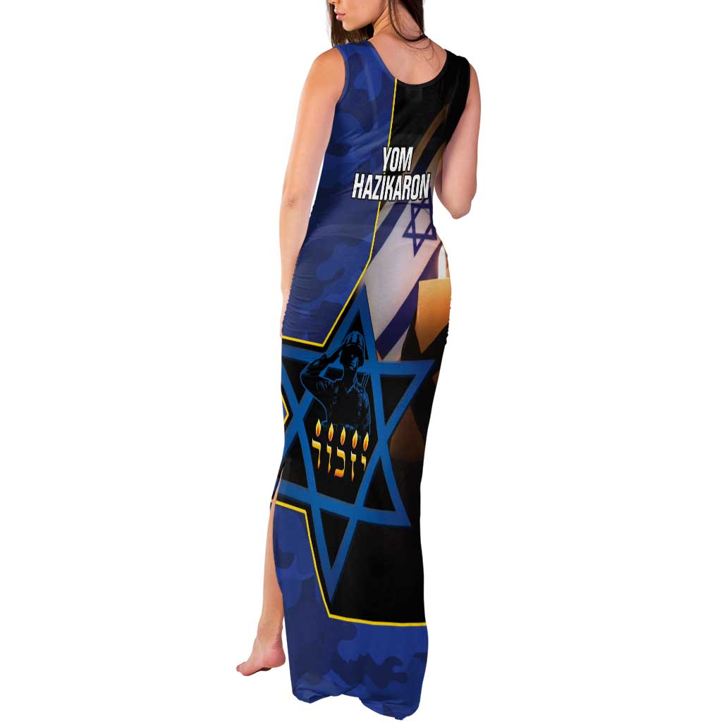 Yom HaZikaron Israel Tank Maxi Dress We Will Always Remember Camouflage Style