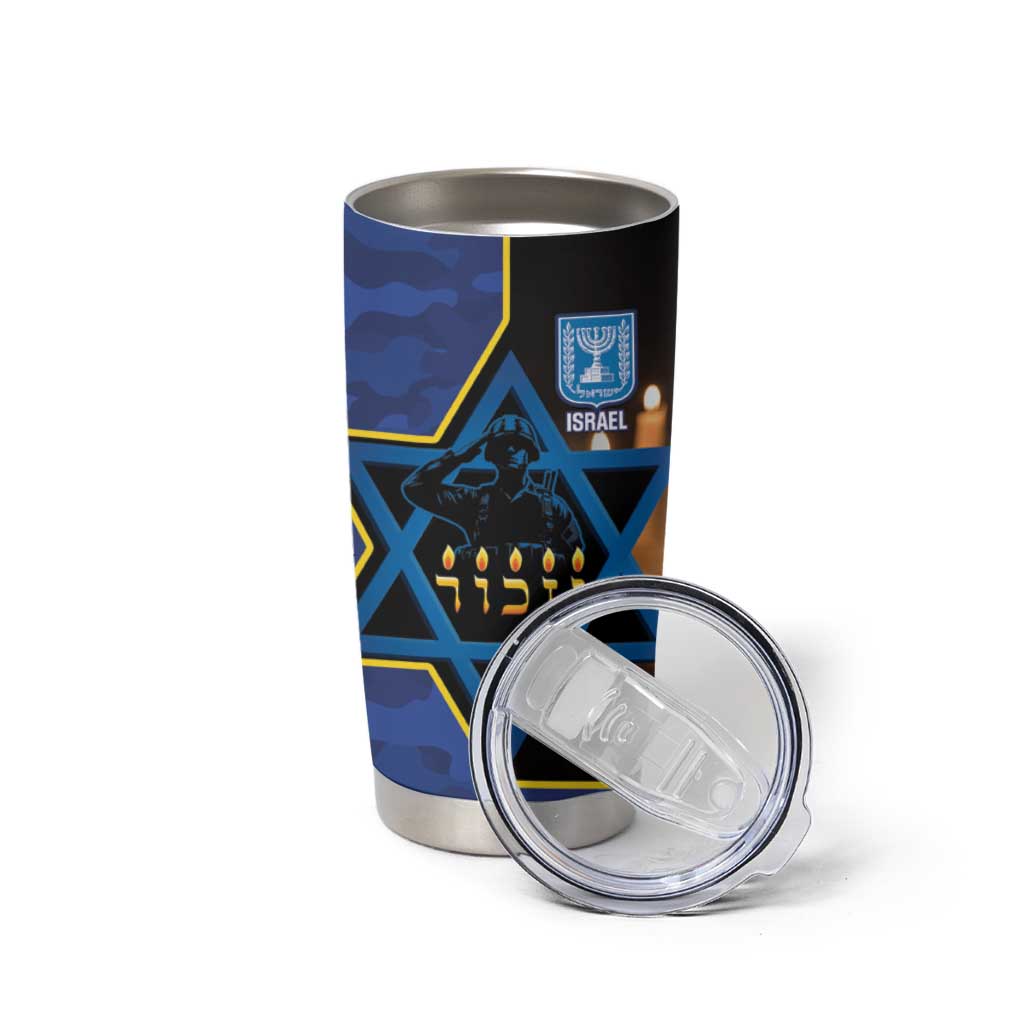 Yom HaZikaron Israel Tumbler Cup We Will Always Remember Camouflage Style