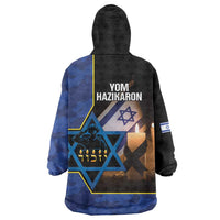 Yom HaZikaron Israel Wearable Blanket Hoodie We Will Always Remember Camouflage Style