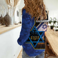 Yom HaZikaron Israel Women Casual Shirt We Will Always Remember Camouflage Style