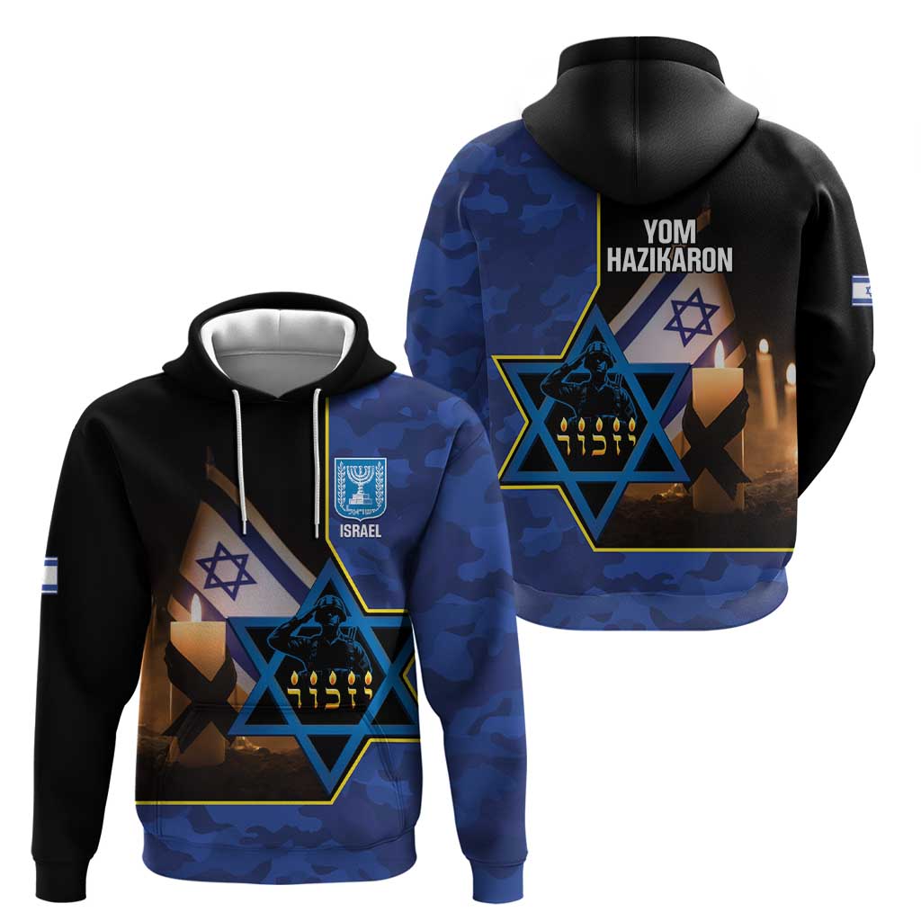 Yom HaZikaron Israel Zip Hoodie We Will Always Remember Camouflage Style