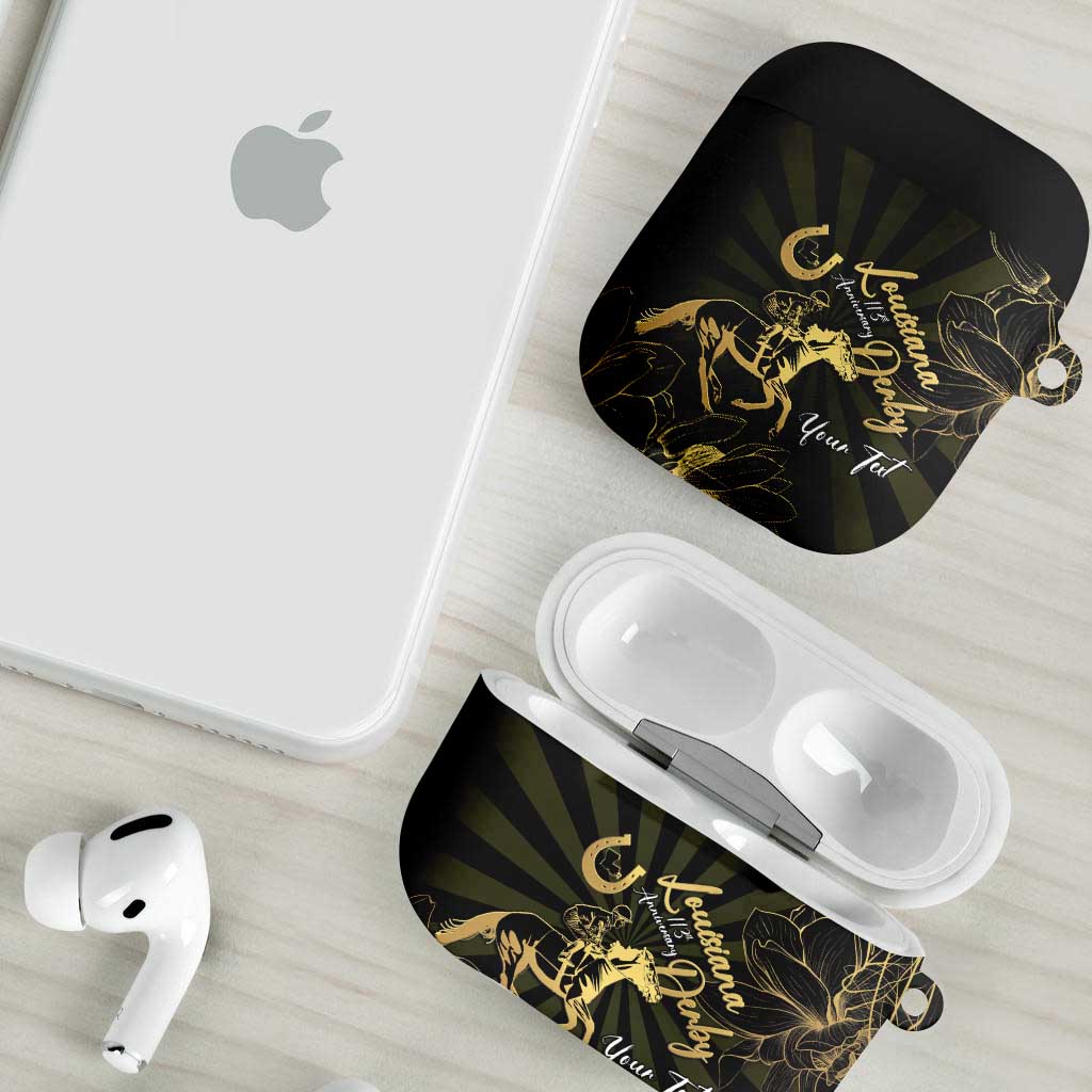 Personalized Louisiana Horse Racing AirPods Case 113th Anniversary Magnolia Blossom