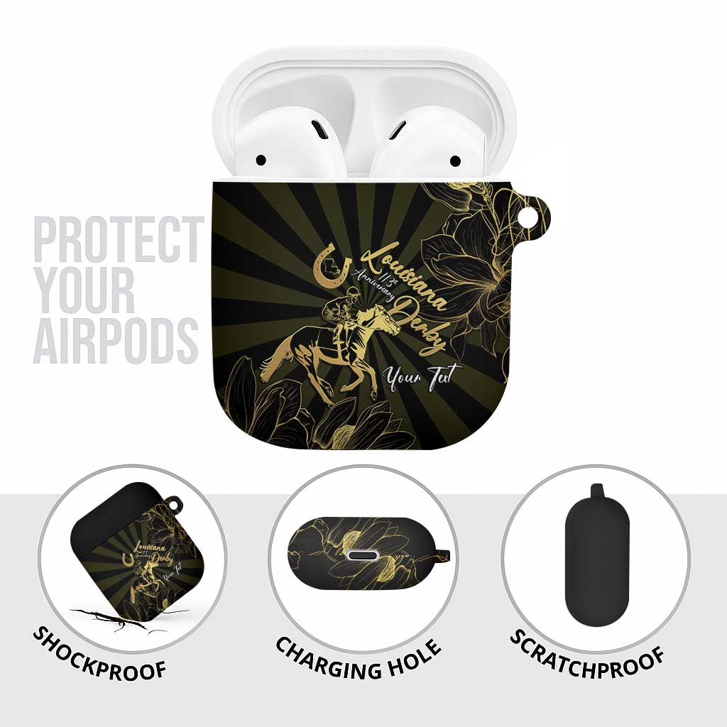Personalized Louisiana Horse Racing AirPods Case 113th Anniversary Magnolia Blossom