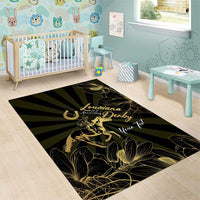 Personalized Louisiana Horse Racing Area Rug 113th Anniversary Magnolia Blossom