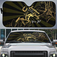Personalized Louisiana Horse Racing Auto Sun Shade 113th Anniversary Magnolia Blossom