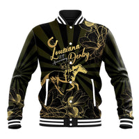 Personalized Louisiana Horse Racing Baseball Jacket 113th Anniversary Magnolia Blossom