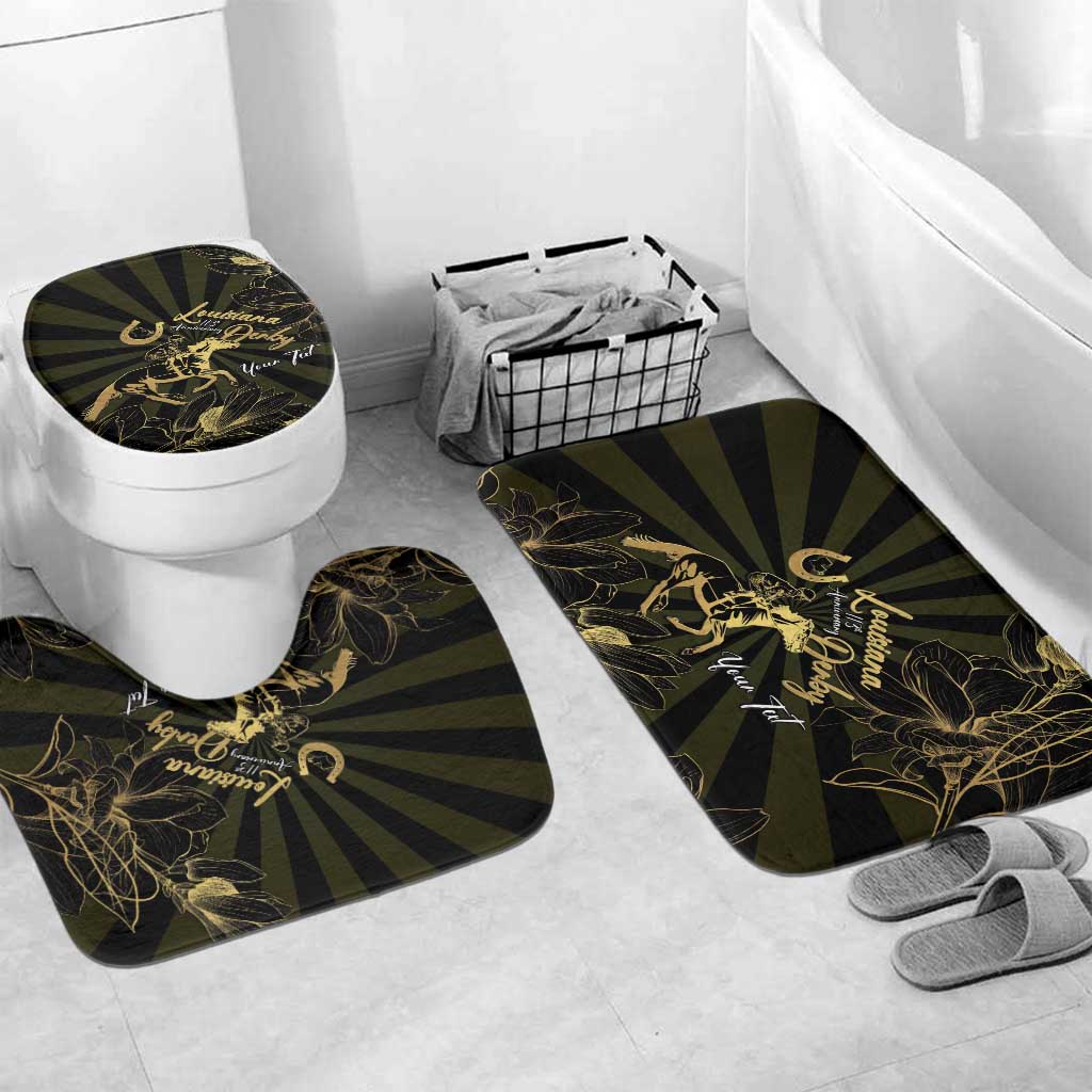 Personalized Louisiana Horse Racing Bathroom Set 113th Anniversary Magnolia Blossom