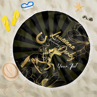 Personalized Louisiana Horse Racing Beach Blanket 113th Anniversary Magnolia Blossom