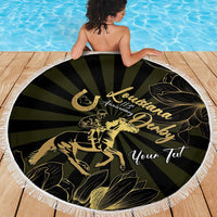 Personalized Louisiana Horse Racing Beach Blanket 113th Anniversary Magnolia Blossom