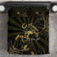 Personalized Louisiana Horse Racing Bedding Set 113th Anniversary Magnolia Blossom