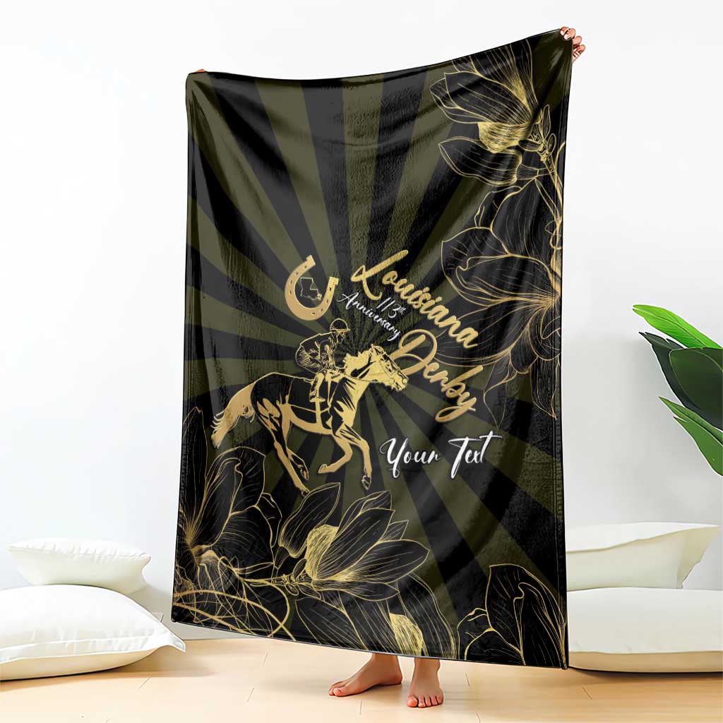 Personalized Louisiana Horse Racing Blanket 113th Anniversary Magnolia Blossom