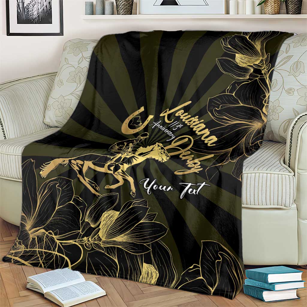 Personalized Louisiana Horse Racing Blanket 113th Anniversary Magnolia Blossom