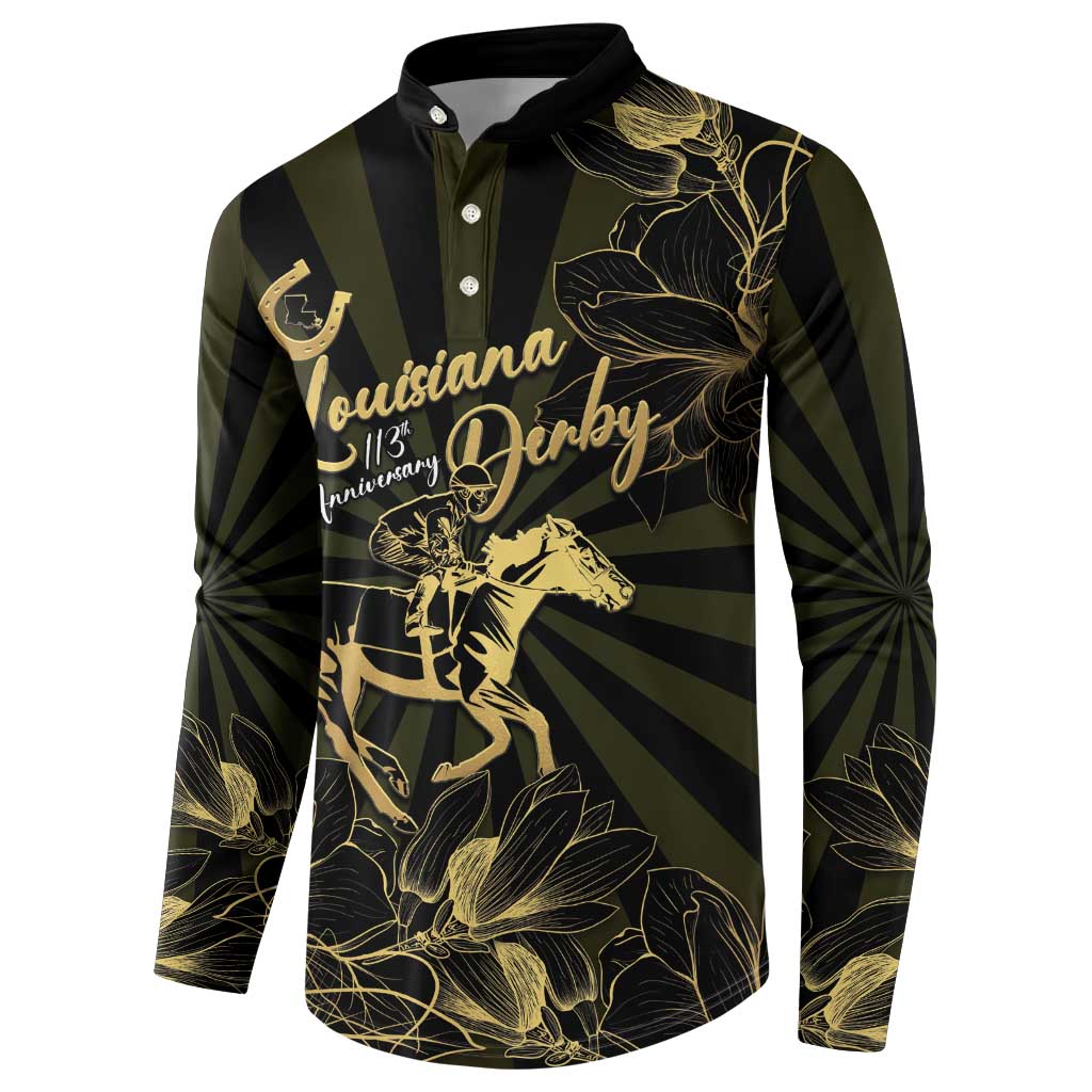 Personalized Louisiana Horse Racing Button Sweatshirt 113th Anniversary Magnolia Blossom