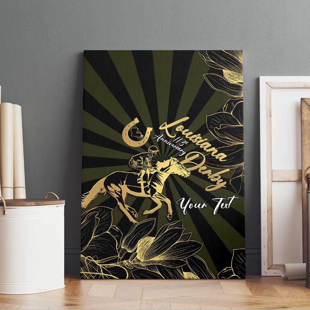 Personalized Louisiana Horse Racing Canvas Wall Art 113th Anniversary Magnolia Blossom