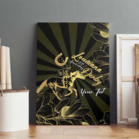 Personalized Louisiana Horse Racing Canvas Wall Art 113th Anniversary Magnolia Blossom