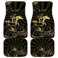 Personalized Louisiana Horse Racing Car Mats 113th Anniversary Magnolia Blossom