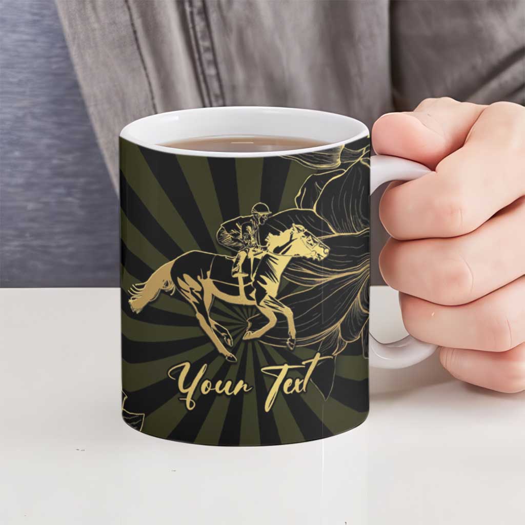 Personalized Louisiana Horse Racing Ceramic Mug 113th Anniversary Magnolia Blossom