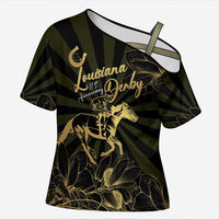 Personalized Louisiana Horse Racing Cross Shoulder Shirt 113th Anniversary Magnolia Blossom
