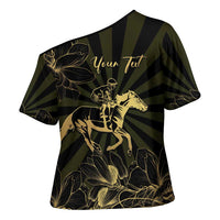Personalized Louisiana Horse Racing Cross Shoulder Shirt 113th Anniversary Magnolia Blossom