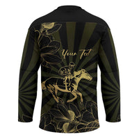 Personalized Louisiana Horse Racing Hockey Jersey 113th Anniversary Magnolia Blossom