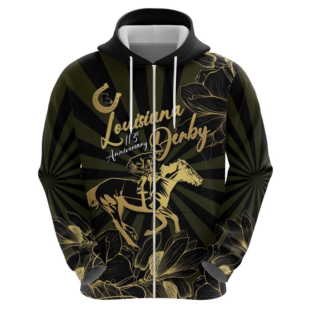 Personalized Louisiana Horse Racing Hoodie 113th Anniversary Magnolia Blossom