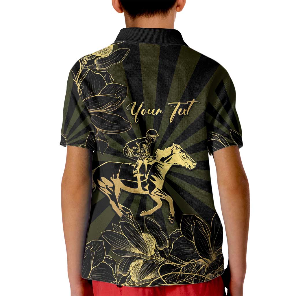 Personalized Louisiana Horse Racing Kid Polo Shirt 113th Anniversary Magnolia Blossom