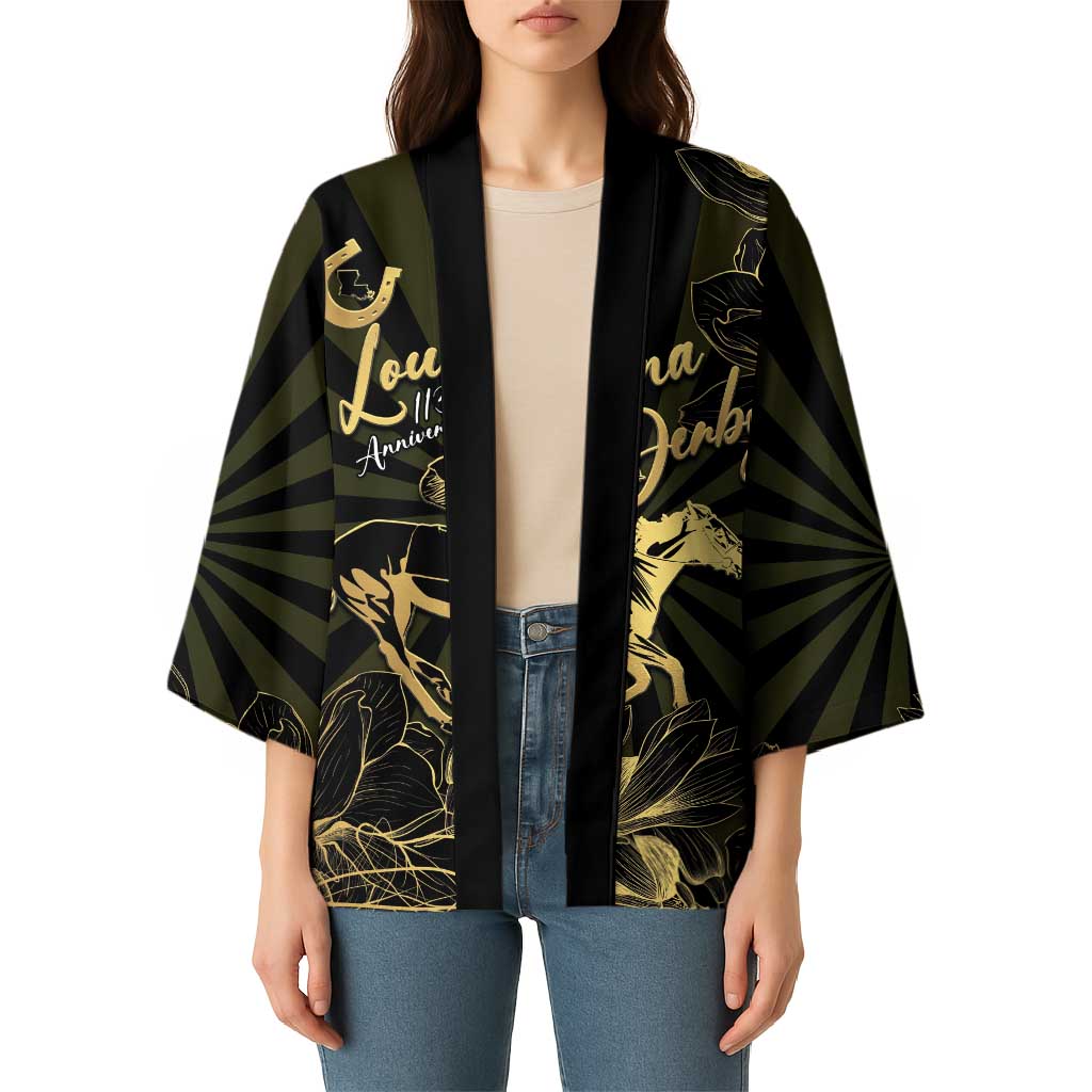 Personalized Louisiana Horse Racing Kimono 113th Anniversary Magnolia Blossom