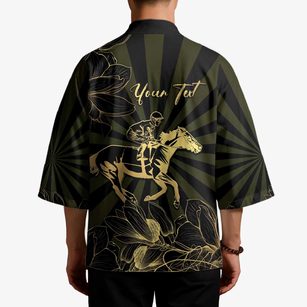 Personalized Louisiana Horse Racing Kimono 113th Anniversary Magnolia Blossom